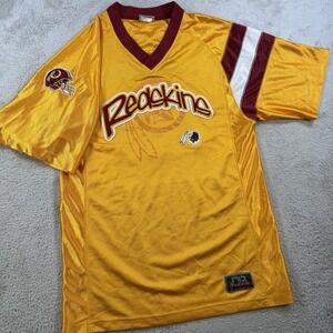 Vintage Washington Redskins Jersey Mens Medium Yellow NFL Mesh #32 Shirt